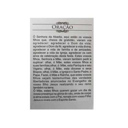 100 unid - Folheto Oração Nossa Senhora Abadia