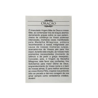 100 unid - Folheto Oração Nossa Senhora das Graças