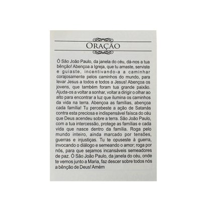 100 unid - Folheto Oração Papa João Paulo