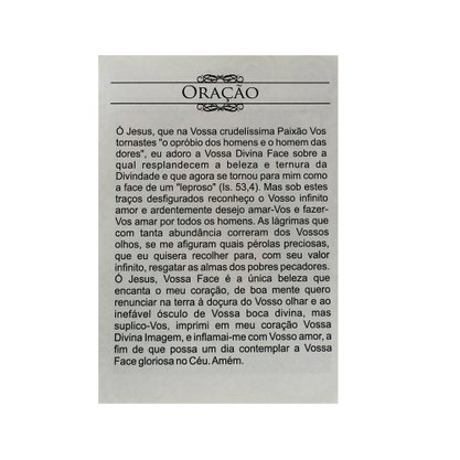 100 unid - Folheto Oração Sagrada Face