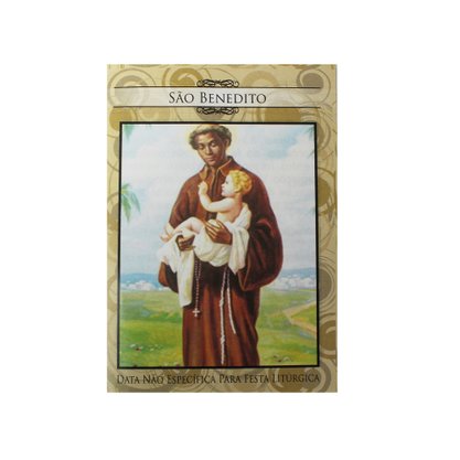 100 unid - Folheto Oração São Benedito