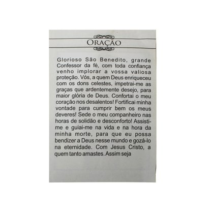 100 unid - Folheto Oração São Benedito
