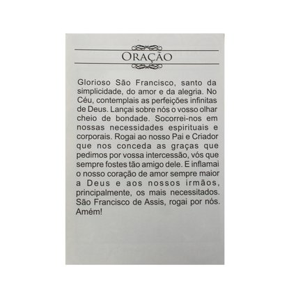 100 unid - Folheto Oração São Francisco