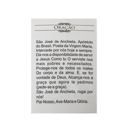 100 unid - Folheto Oração São José de Anchieta