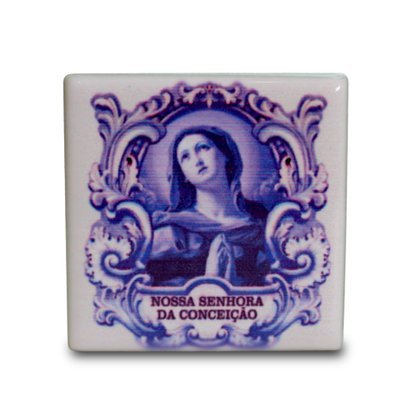 Imã Azulejo de Nossa Senhora da Conceição - 4,5 cm X 4,5 cm 
