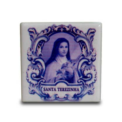 Imã Azulejo de Santa Teresinha - 4,5 cm X 4,5 cm 