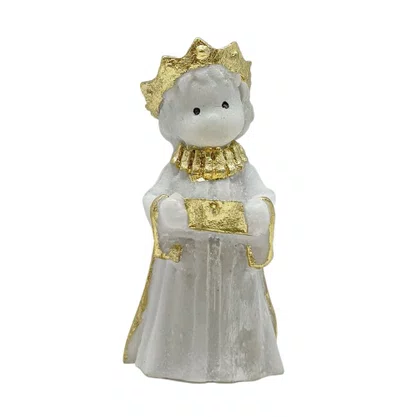 Imagem 3 Reis Magos em Mármore Infantil Detalhe em Dourado