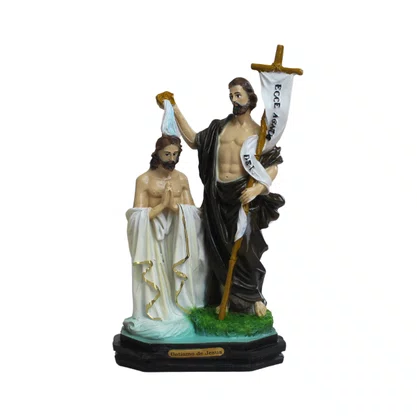 Imagem Batismo de Jesus de Resina Nacional - 21cm