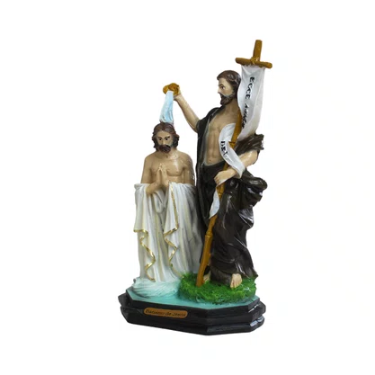 Imagem Batismo de Jesus de Resina Nacional - 21cm