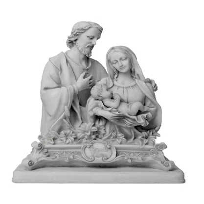 Imagem Busto da Sagrada Família em Mármore - 30 cm