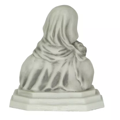 Imagem Busto Nossa Senhora com Menino Jesus em Mármore - 17cm Madona