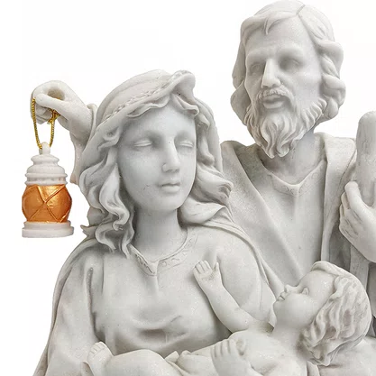 Imagem Busto Sagrada Família em Mármore - 24 cm
