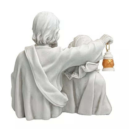 Imagem Busto Sagrada Família em Mármore - 24 cm