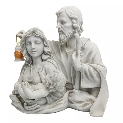 Imagem Busto Sagrada Família em Mármore - 24 cm
