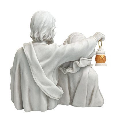 Imagem Busto Sagrada Família em Mármore - 24 cm