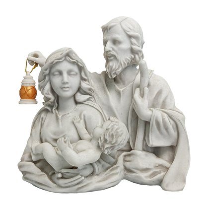 Imagem Busto Sagrada Família em Mármore - 24 cm