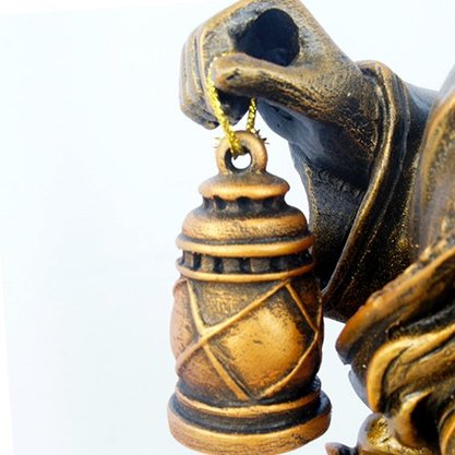 Imagem Busto Sagrada Família em Mármore com Pintura em Bronze - 25 cm