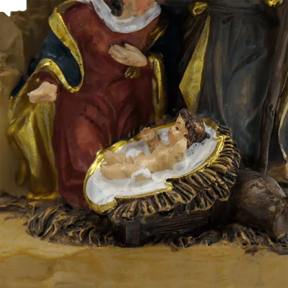 Imagem Cenário Sagrada Família de Resina Importada