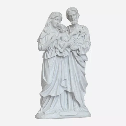 Imagem da Sagrada Família de Mármore Natural - 32 cm