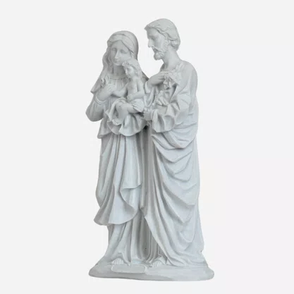 Imagem da Sagrada Família de Mármore Natural - 32 cm