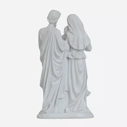Imagem da Sagrada Família de Mármore Natural - 32 cm