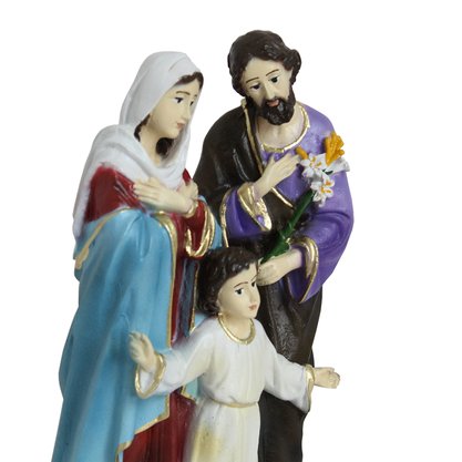 Imagem da Sagrada Família de Resina Nacional - 19 cm