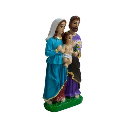 Imagem da Sagrada Família Resina Nacional - 7 cm