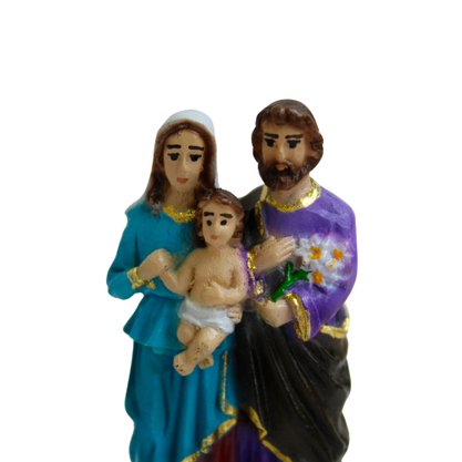 Imagem da Sagrada Família Resina Nacional - 7 cm