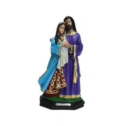 Imagem da Sagrada Família Egípcia de Resina Nacional - 20 cm