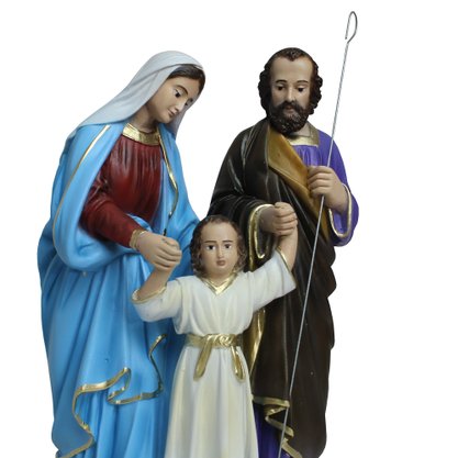 Imagem da Sagrada Família Tradicional de Resina Nacional - 31 cm