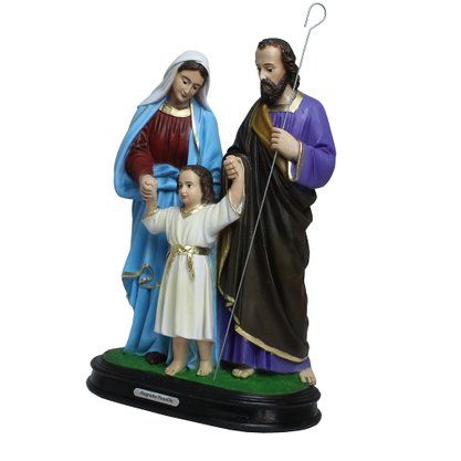 Imagem da Sagrada Família Tradicional de Resina Nacional - 31 cm