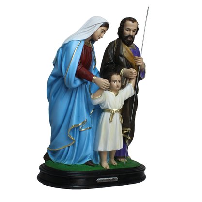 Imagem da Sagrada Família Tradicional de Resina Nacional - 31 cm