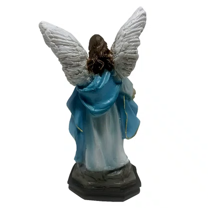 Imagem de Anjo da Guarda Azul de Resina Nacional - 13 cm