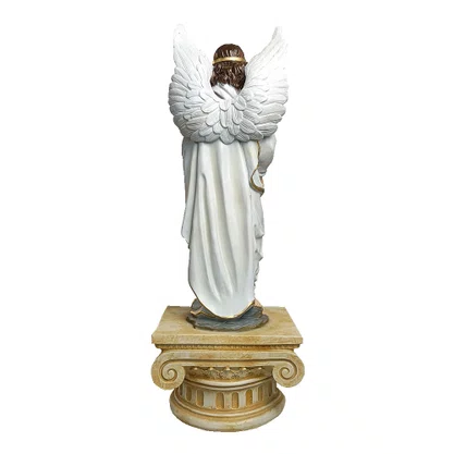 Imagem de Arcanjo São Gabriel com Pedestal de Resina Nacional - 70 cm