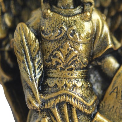 Imagem de Arcanjo São Gabriel de Resina Nacional com Pintura em Bronze - 15 cm