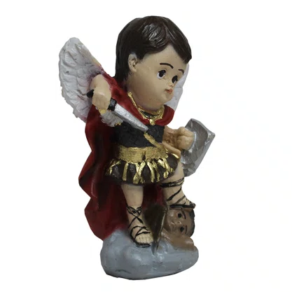 Imagem de Arcanjo São Miguel Infantil de Resina Nacional - 10 cm
