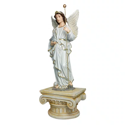 Imagem de Arcanjo São Rafael com Pedestal de Resina Nacional - 71 cm