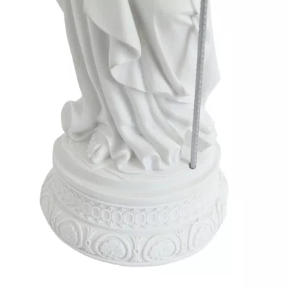 Imagem de Arcanjo São Rafael de Mármore Branco - 62 cm
