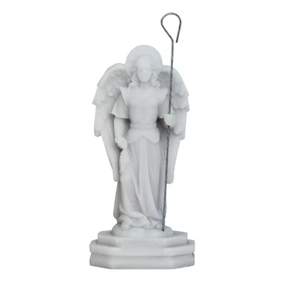 Imagem de Arcanjo São Rafael em Marmore Natural - 15 cm