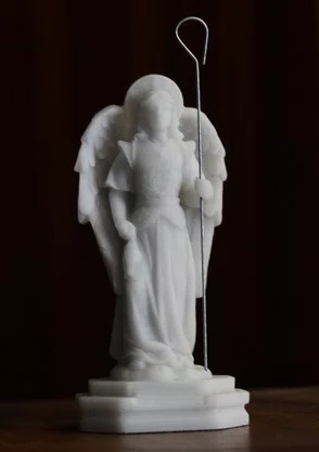 Imagem de Arcanjo São Rafael em Marmore Natural - 15 cm