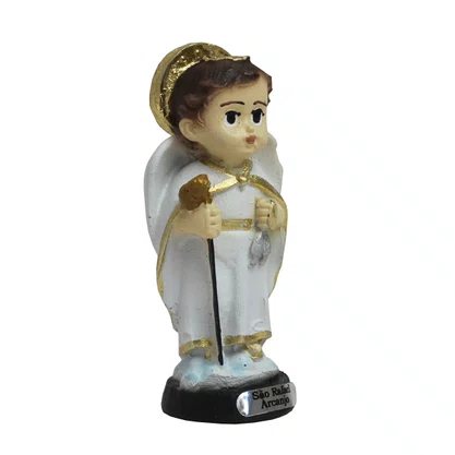 Imagem de Arcanjo São Rafael Infantil de Resina Nacional - 8 cm
