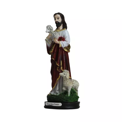 Imagem de Bom Pastor de Resina Nacional - 15 cm