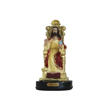 Imagem de Cristo Rei de Resina Nacional - 12 cm