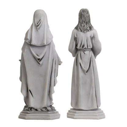 Imagem de Jesus Manietado e Nossa Senhora das Lágrimas de Mármore - 40 cm