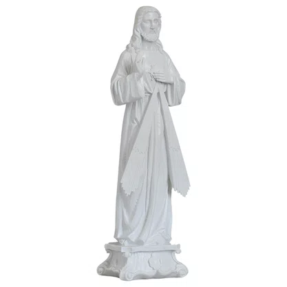 Imagem de Jesus Misericordioso de Mármore Natural - 57 cm