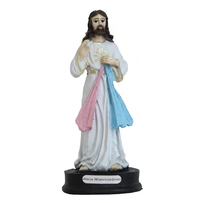 Imagem de Jesus Misericordioso de Resina Nacional - 11 cm