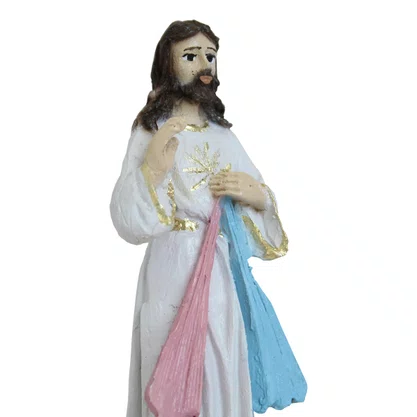 Imagem de Jesus Misericordioso de Resina Nacional - 11 cm
