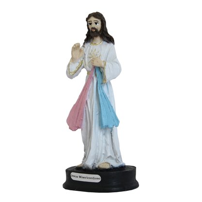 Imagem de Jesus Misericordioso de Resina Nacional - 11 cm