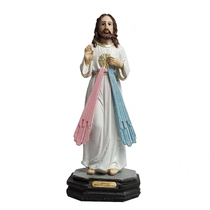 Imagem de Jesus Misericordioso de Resina Nacional - 16 cm