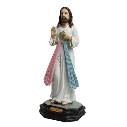 Imagem de Jesus Misericordioso de Resina Nacional - 16 cm